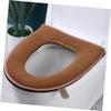 Cabilock 2pcs Toilet Cover Toilet Mat Toilet Pillow Commode Liners Heated Toilet Seat Sticky Toilet Seat Cover Toilet Seat Cushion Round Toilet Seat Round Toilet Warmer Flannel Soft Zipper view 4