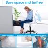 BestShop Home Office Chair, Computer Desk Chair, Mid Back Mesh Height Adjustable Small Modern Task Chairs, No Armrest Rolling Swivel Chairs with Wheels, White view 3