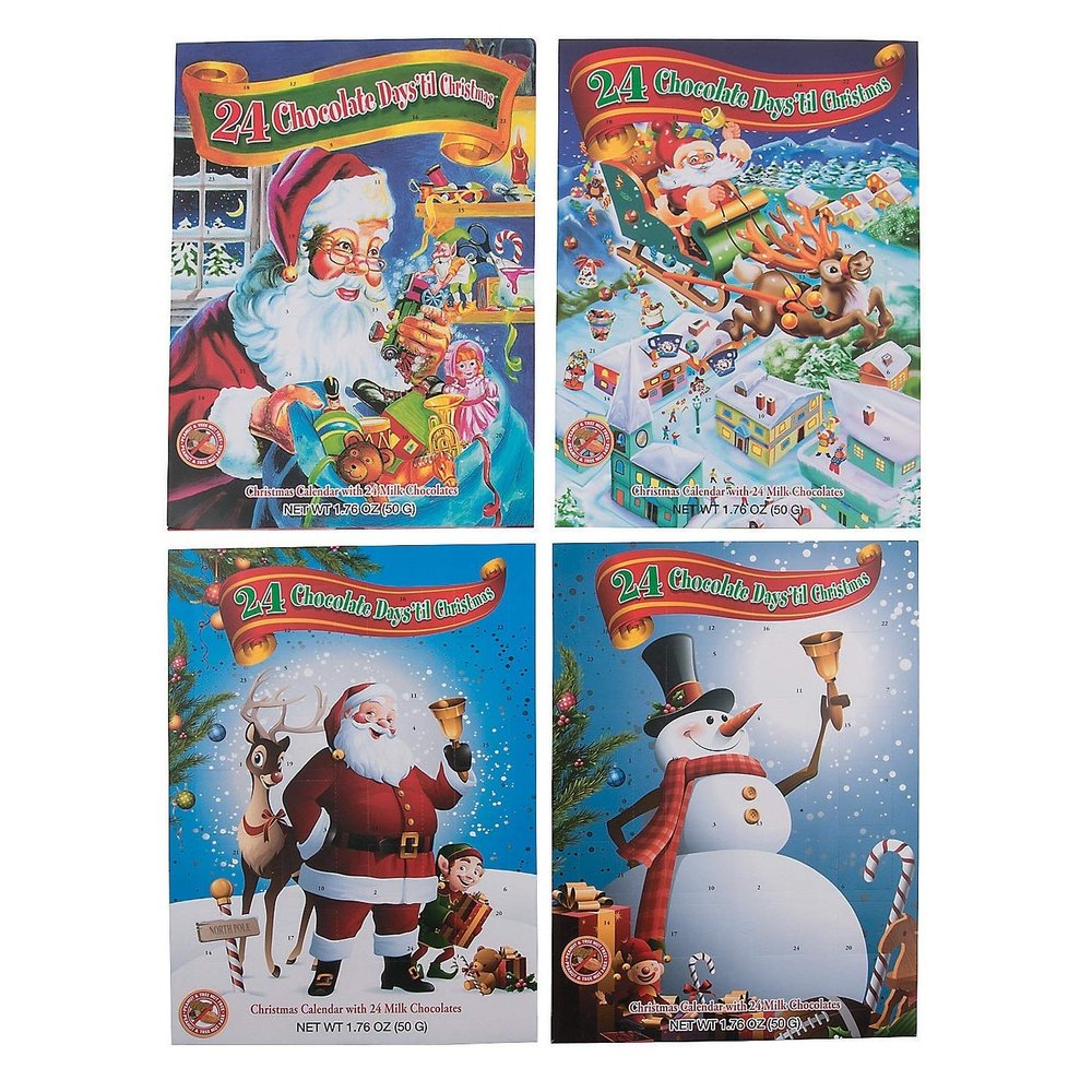 4 Piece(s) Chocolate Candy Christmas Advent Calendars