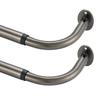 2 Pack Room Darkening Curtain Rod 48-84 Inches, Easy Install Curtain Rods Wrap Around Design, 3/4 Inch Diameter Single Drapery Rod, Extendable Metal Rod Window Treatment (2 Pack Matte Black Nickel) view 1