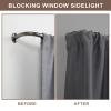 2 Pack Room Darkening Curtain Rod 48-84 Inches, Easy Install Curtain Rods Wrap Around Design, 3/4 Inch Diameter Single Drapery Rod, Extendable Metal Rod Window Treatment (2 Pack Matte Black Nickel) view 4