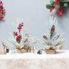 Christmas Tree RENRUIRUI Small Desktop Artificial Home Office Farmhouse Xmas Decoration (Color : Red Berry) view 3
