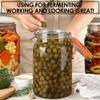 1 Gallon Glass Jars with Airtight Lid, Large Glass Storage Containers with Lids, 2 Pack Wide Mouth Mason Jars with Measurement Marks, Kitchen Pantry Storage for Flour, Sugar, 138oz, Dishwasher safe view 3