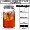 1 Gallon Glass Jars with Airtight Lid, Large Glass Storage Containers with Lids, 2 Pack Wide Mouth Mason Jars with Measurement Marks, Kitchen Pantry Storage for Flour, Sugar, 138oz, Dishwasher safe view 4
