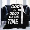 God is Good All The Time Cross Christian Throw Blanket Ultra-Soft Micro Fleece Blanket Movies Blanket for Bed Couch Living Room 60"x50" view 1