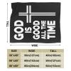 God is Good All The Time Cross Christian Throw Blanket Ultra-Soft Micro Fleece Blanket Movies Blanket for Bed Couch Living Room 60"x50" view 3