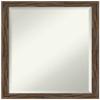 Amanti Art Brown Bathroom Mirror for Over Sink, 27x21 Regis Barnwood Mocha Narrow Rectangle Vanity Mirror, Medium Rustic Wood Frame, Hangs Horizonally and Vertically, Bathroom Wall Decor, Beveled Edge view 1