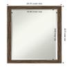 Amanti Art Brown Bathroom Mirror for Over Sink, 27x21 Regis Barnwood Mocha Narrow Rectangle Vanity Mirror, Medium Rustic Wood Frame, Hangs Horizonally and Vertically, Bathroom Wall Decor, Beveled Edge view 4