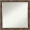 Amanti Art Brown Bathroom Mirror for Over Sink, 23x23 Regis Barnwood Mocha Narrow Square Vanity Mirror, Medium Rustic Wood Frame, Hangs Horizonally and Vertically, Bathroom Wall Decor, Beveled Edge view 1