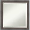 Amanti Art Brown Bathroom Mirror for Over Sink, 23x19 Hardwood Chocolate Narrow Rectangle Vanity Mirror, Small Rustic Wood Frame, Hangs Horizonally and Vertically, Bathroom Wall Decor, Beveled Edge view 1