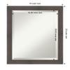 Amanti Art Brown Bathroom Mirror for Over Sink, 23x19 Hardwood Chocolate Narrow Rectangle Vanity Mirror, Small Rustic Wood Frame, Hangs Horizonally and Vertically, Bathroom Wall Decor, Beveled Edge view 4