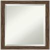 Amanti Art Brown Bathroom Mirror for Over Sink, 23x19 Regis Barnwood Mocha Narrow Rectangle Vanity Mirror, Small Rustic Wood Frame, Hangs Horizonally and Vertically, Bathroom Wall Decor, Beveled Edge view 1