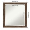 Amanti Art Brown Bathroom Mirror for Over Sink, 23x19 Regis Barnwood Mocha Narrow Rectangle Vanity Mirror, Small Rustic Wood Frame, Hangs Horizonally and Vertically, Bathroom Wall Decor, Beveled Edge view 4