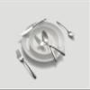Cambridge Silversmiths Jude Mirror 45 Piece Flatware Set, Service for Eight, silver view 3