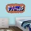 VWAQ Custom Peel and Stick Wall Decal Graffiti Name - Hip Hop Vinyl Sticker Personalized Kids Bedroom - BG06 (35" H X 70" W) view 2