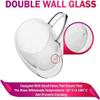 [12 Oz, 2-Pack] Large Clear Glass Coffee Mugs - Double Wall Insulated Glass Tea Cups with Handle - Perfect for Large Espresso Latte Cappuccino - Heat Resistant , Dishwasher and Microwave Safe view 4