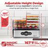 Magic Mill Food Dehydrator Machine | 5 Stackable Stainless Steel Trays, 48H Digital Adjustable Timer & Temperature Control Upto 167 Electric Dryer & Preserver for Jerky, Fruit, Dog Treats & Much More view 3
