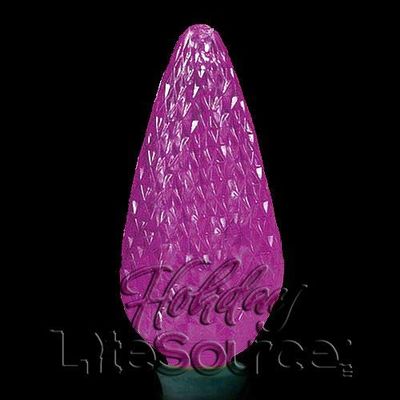 DormCo 25-Light Purple LED C9 Light Set on Green Wire - Case Pack (12 Strands)