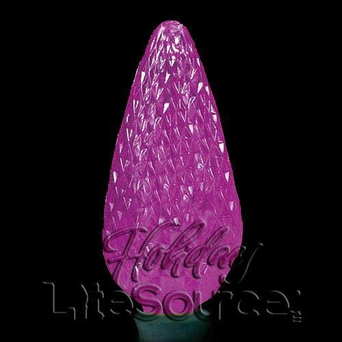 DormCo 25-Light Purple LED C9 Light Set on Green Wire - Case Pack (12 Strands)