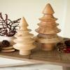 Turned Mango Wood Christmas Trees - Set Of Two view 2