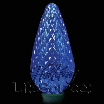 DormCo 25-Light Blue LED C9 Light Set on Green Wire - Case Pack (12 Strands)