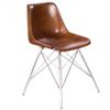 Beaumont Lane Metropolitan Living Leather Side Chair in Light Brown view 1