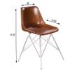 Beaumont Lane Metropolitan Living Leather Side Chair in Light Brown view 2