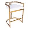 Beaumont Lane Metropolitan Living 25'' Modern Metal Counter Stool in Gold/White view 1