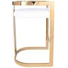 Beaumont Lane Metropolitan Living 25'' Modern Metal Counter Stool in Gold/White view 3