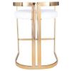 Beaumont Lane Metropolitan Living 25'' Modern Metal Counter Stool in Gold/White view 4