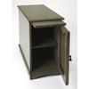 Beaumont Lane Chairside Chest, 12" W x 24" D x 24" H, Poplar Hardwood and Cherry Veneer, Silver Satin Finish, Adjustable Shelf, Traditional End Table for Living Room or Small Spaces view 2