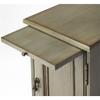Beaumont Lane Chairside Chest, 12" W x 24" D x 24" H, Poplar Hardwood and Cherry Veneer, Silver Satin Finish, Adjustable Shelf, Traditional End Table for Living Room or Small Spaces view 3