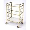 Beaumont Lane Metropolitan Living Polished Bar Cart in Gold view 1