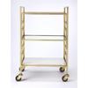Beaumont Lane Metropolitan Living Polished Bar Cart in Gold view 3