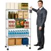 Displays By Jack 5 Tier Heavy Duty Wire Shelving Unit Storage Rack for Products Plant Pantry, Garage, Laundry Racks Durable Shelf Organizer Shelves Stand 14" W x 30" L x 60" H, Chrome view 1