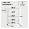 Displays By Jack 5 Tier Heavy Duty Wire Shelving Unit Storage Rack for Products Plant Pantry, Garage, Laundry Racks Durable Shelf Organizer Shelves Stand 14" W x 30" L x 60" H, Chrome view 3