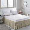 Amuze Bedding Easy Fit Elastic Wrap Around Ruffled BedSkirt Recron 900 Thread Count(Taupe, Full XXL, Drop Length 15 Inches) view 2