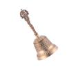 EXCEART Brass Bell 5.90 Inch Retro Hand Bell Archaize Metal Call for Home Office School Pet Training Wake-up Signals Feng Shui Decoration view 3