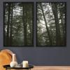 SIGNWIN 2 Piece Framed Canvas Wall Art Rustic Woods Canvas Prints Home Artwork Decoration for Living Room,Bedroom - 24"x36"x2 Panels view 1