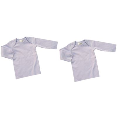 Healthy Body Head To Toe Infant Lap Tees Long Sleeve - 2 Pack Lavender Striped