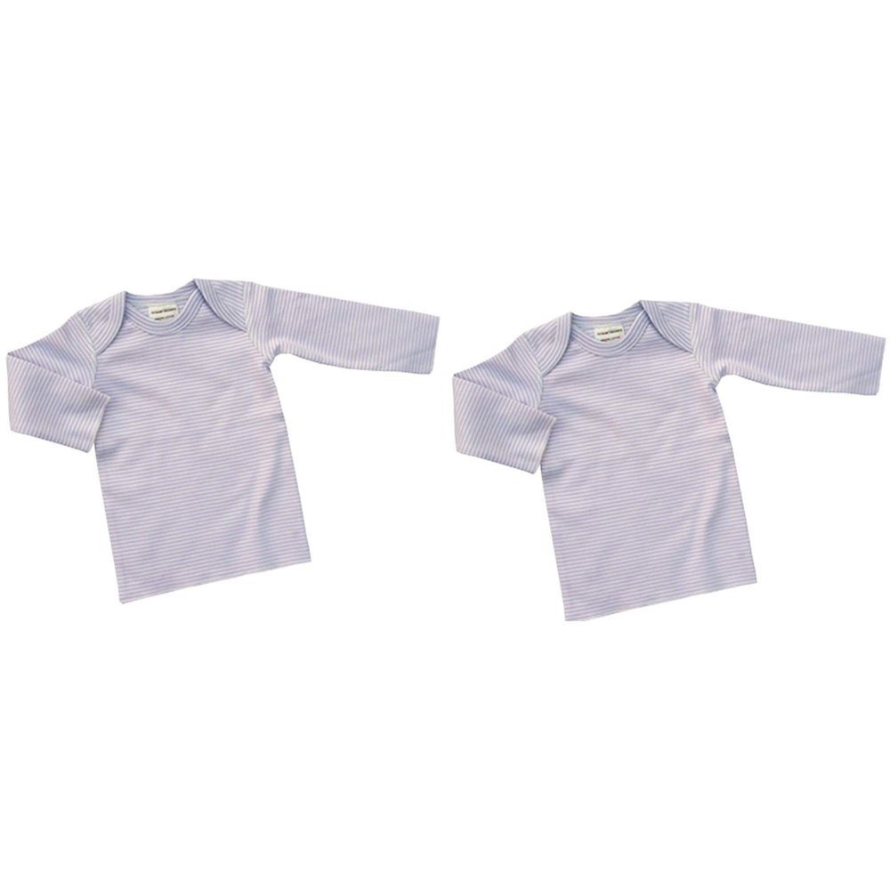 Healthy Body Head To Toe Infant Lap Tees Long Sleeve - 2 Pack Lavender Striped