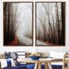 SIGNWIN 2 Piece Framed Canvas Wall Art Rustic Woods Canvas Prints Home Artwork Decoration for Living Room,Bedroom - 24"x36"x2 Panels view 1