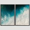 SIGNWIN 2 Piece Framed Canvas Wall Art Coastal Beach Canvas Prints Home Artwork Decoration for Living Room,Bedroom - 24"x36"x2 Panels view 3