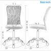 Best Ergonomic Cute Mesh Office Chair, Armless Lumbar Support, Chic Modern Desk PC Chair Black, Mid Back Adjustable Swivel for Home Office Conference Study Room Mesh Office Chair, Grey Set of 1 view 3