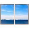 SIGNWIN 2 Piece Framed Canvas Wall Art Coastal Beach Canvas Prints Home Artwork Decoration for Living Room,Bedroom - 24"x36"x2 Panels view 2