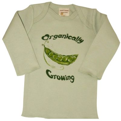 Healthy Body Head To Toe Infant Lap Tees Long Sleeve - Organically Growing Sage Peas