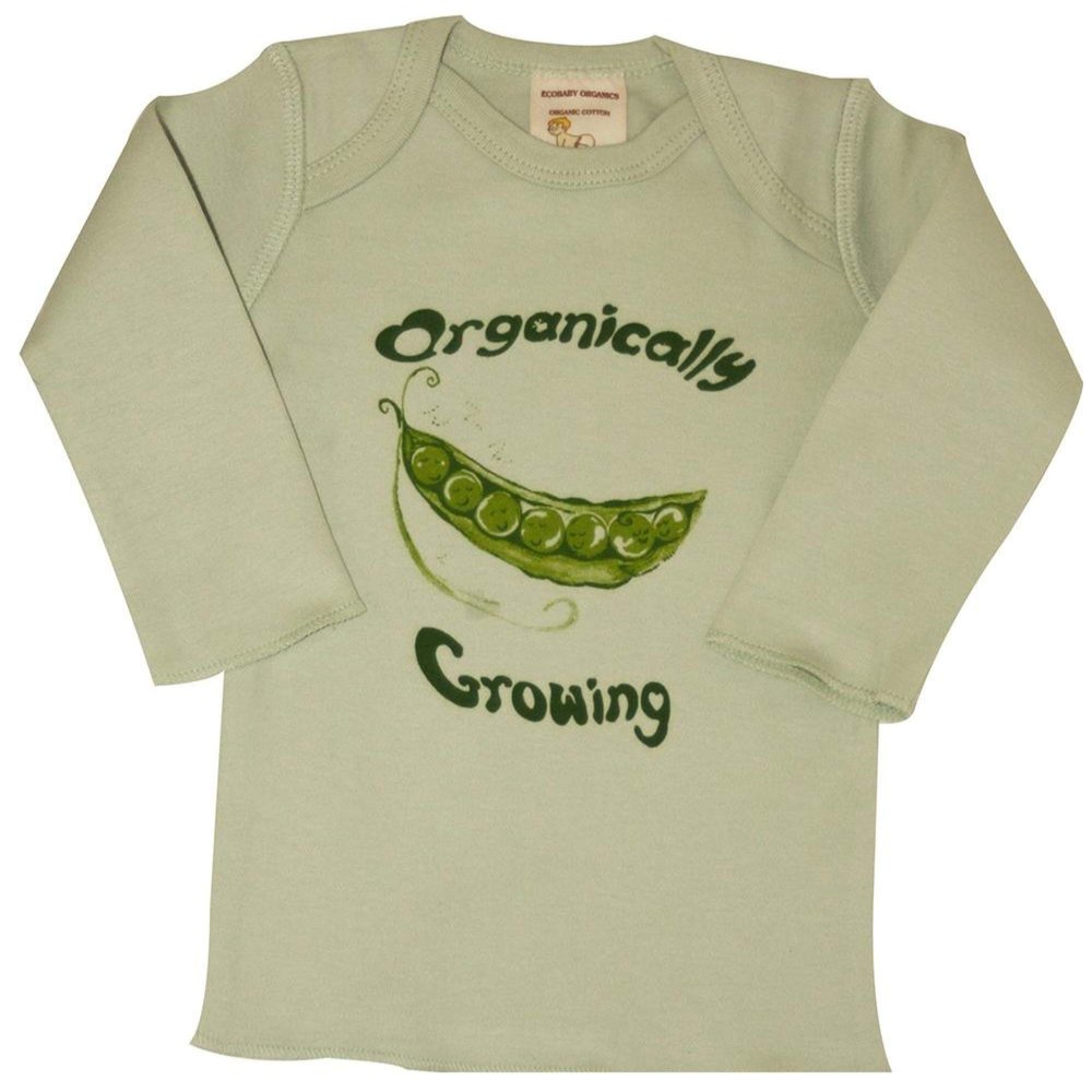 Healthy Body Head To Toe Infant Lap Tees Long Sleeve - Organically Growing Sage Peas