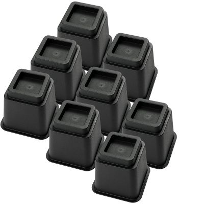 Ihomepark Bed Risers 5 Inch, Heavy Duty Square Furniture Frame Lift for Couch, Chair, Desk, Sofa and Bunk Bedpost, Set of 8