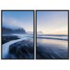 SIGNWIN 2 Piece Framed Canvas Wall Art Coastal Beach Canvas Prints Home Artwork Decoration for Living Room,Bedroom - 24"x36"x2 Panels view 2