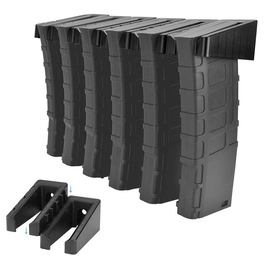 Adoreal ABS 6 Standard Rack Wall Mount, Wall Magazine Display, Detachable Wall Mags Storage Organization System